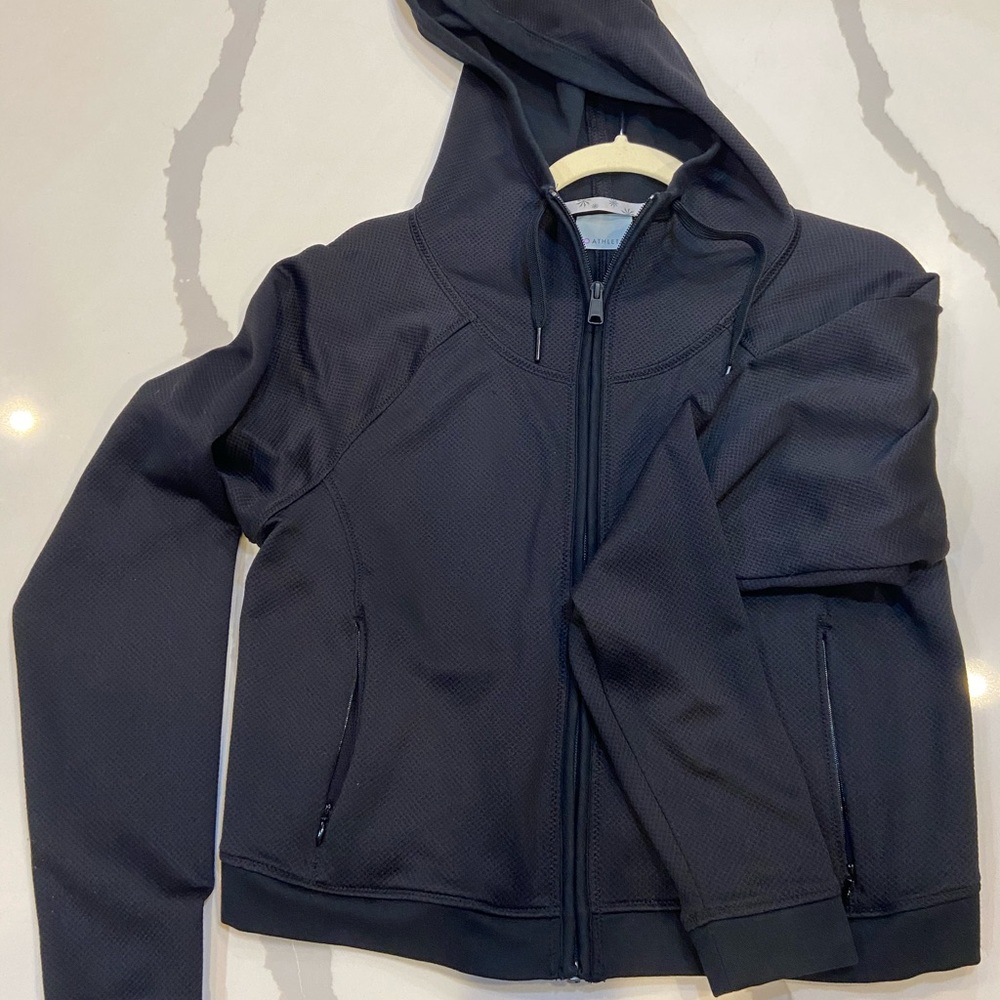Women’s Black Athleta Zipped Hoodie.